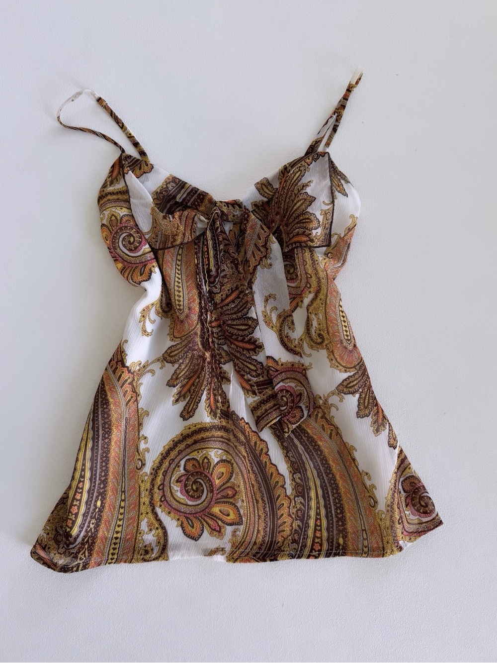 Y2K Rampage Paisley Handkerchief Cami Top
Size Medium